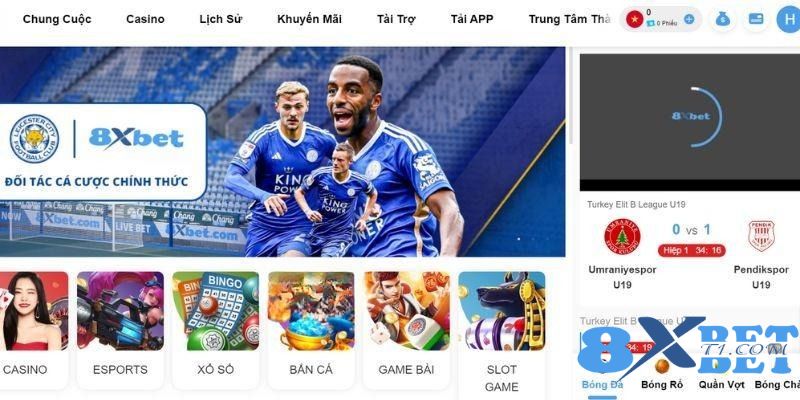 Thể thao 8XBet có tỷ lệ trả thưởng hấp dẫn